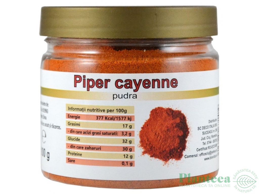 Condiment piper cayenne macinat 100g - DECO ITALIA