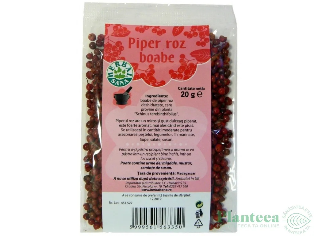 Condiment piper roz boabe 20g - HERBAL SANA