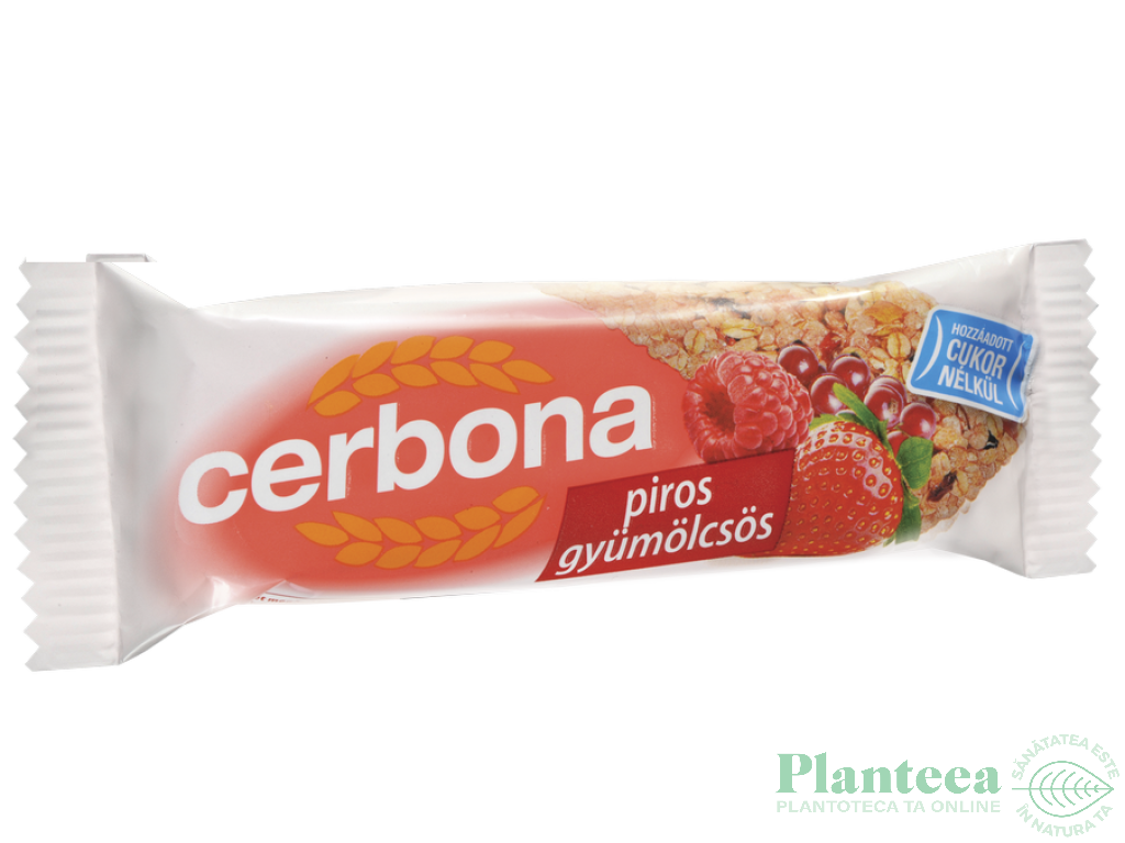 Baton cereale fructe rosii 20g - CERBONA