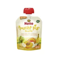 Piure banane mere mango caise bebe +6luni eco 90g - HOLLE