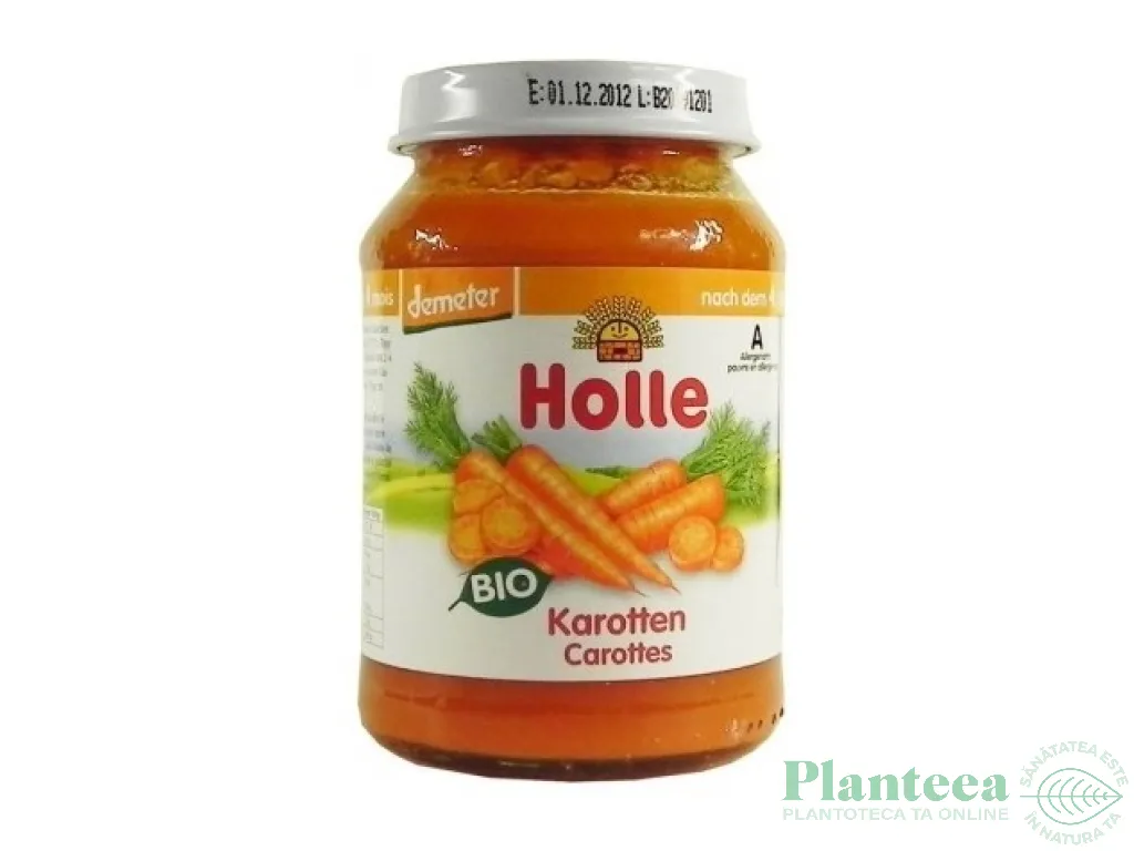 Piure morcovi bebe +4luni eco 190g - HOLLE