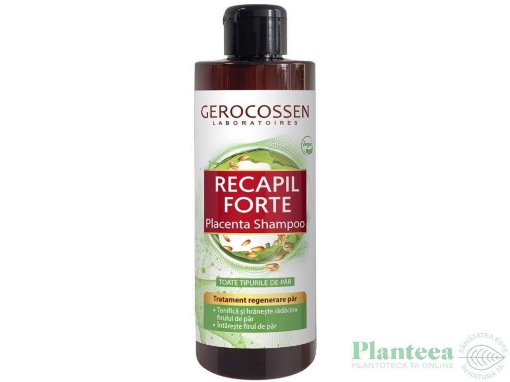 Sampon tratament regenerant placenta cafeina Recapil Forte 400ml - GEROCOSSEN
