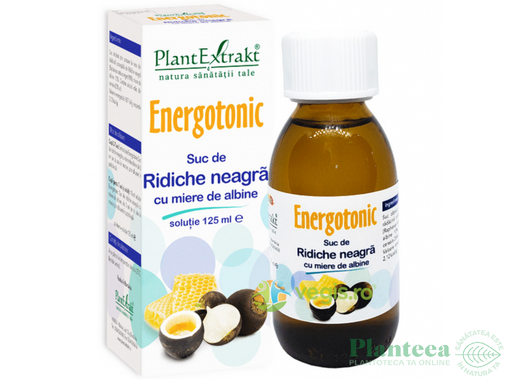 Suc ridiche neagra miere Energotonic 125ml - PLANTEXTRAKT