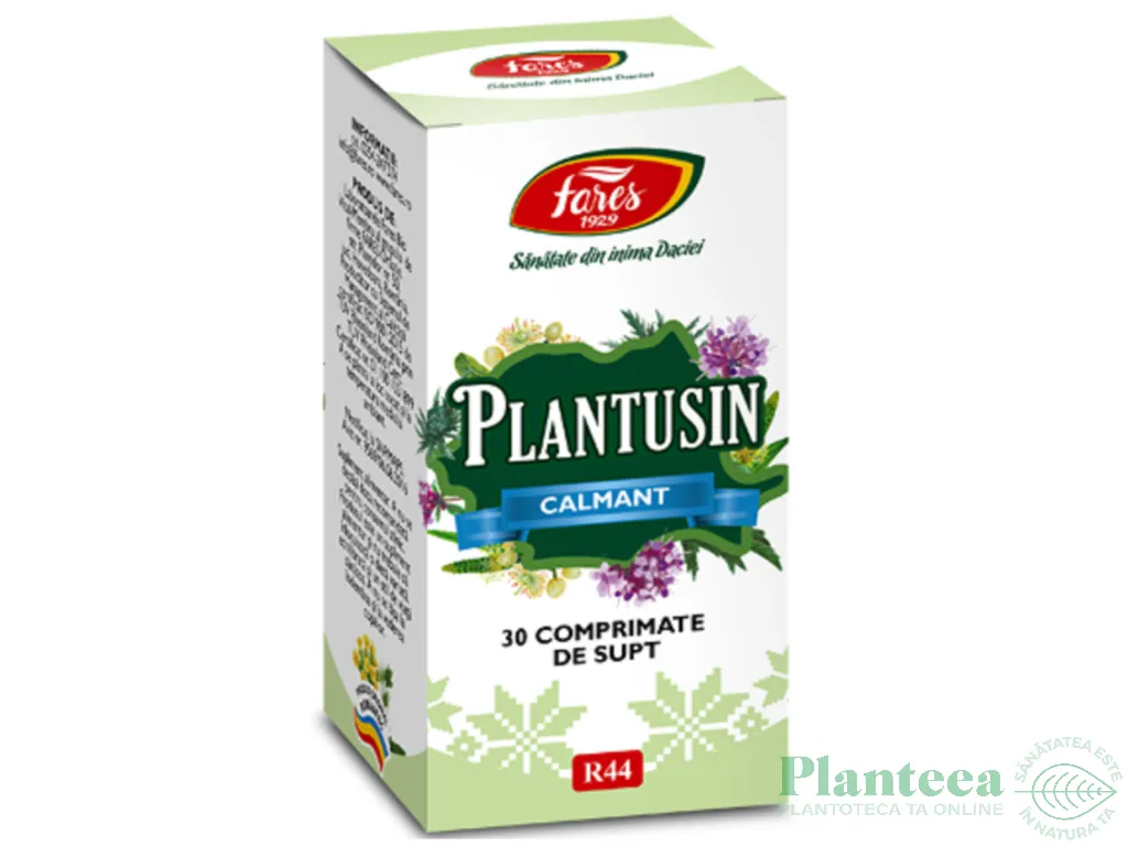 Plantusin comprimate supt Calmant 30cp - FARES