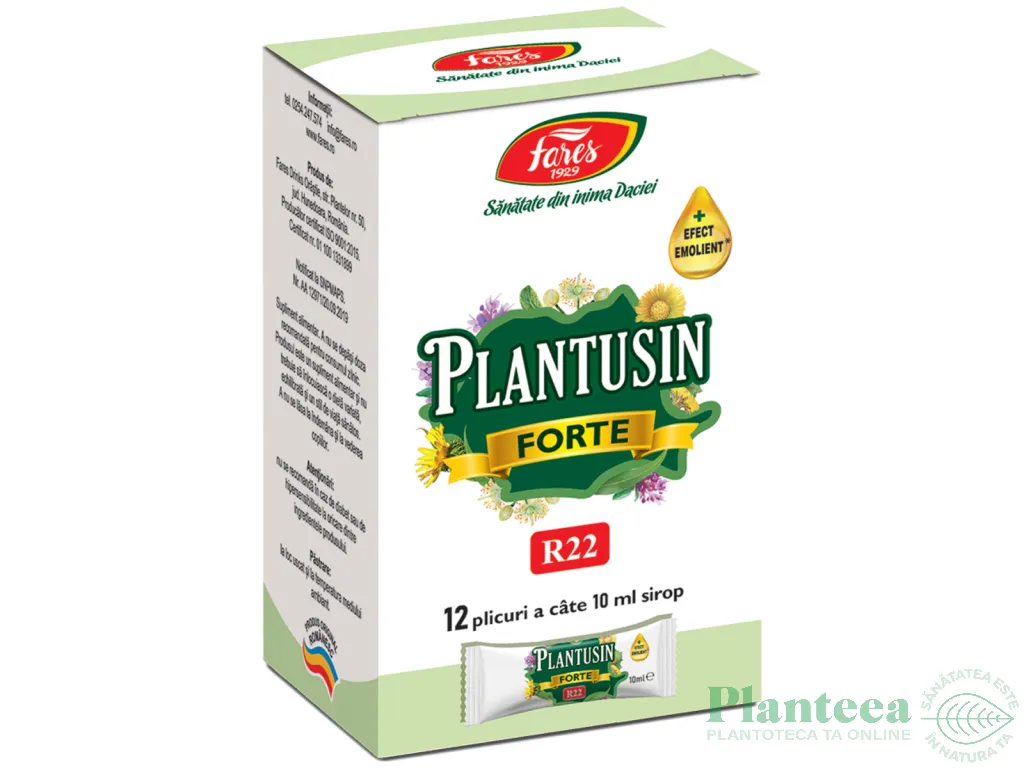 Sirop Plantusin forte plicuri 12x10ml - FARES