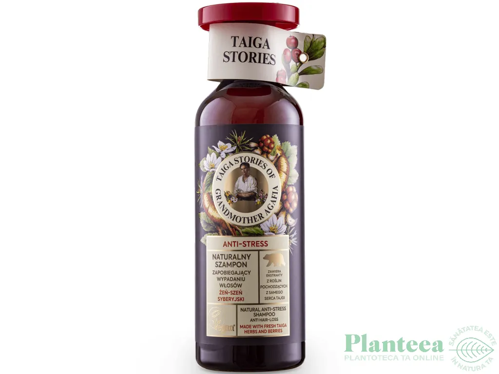 Sampon antistres contra caderii parului ginseng siberian 500ml - TAIGA STORIES AGAFIA