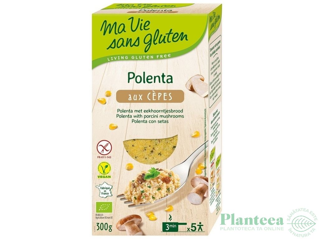 Polenta cu hribi fara gluten eco 300g - MA VIE SANS GLUTEN