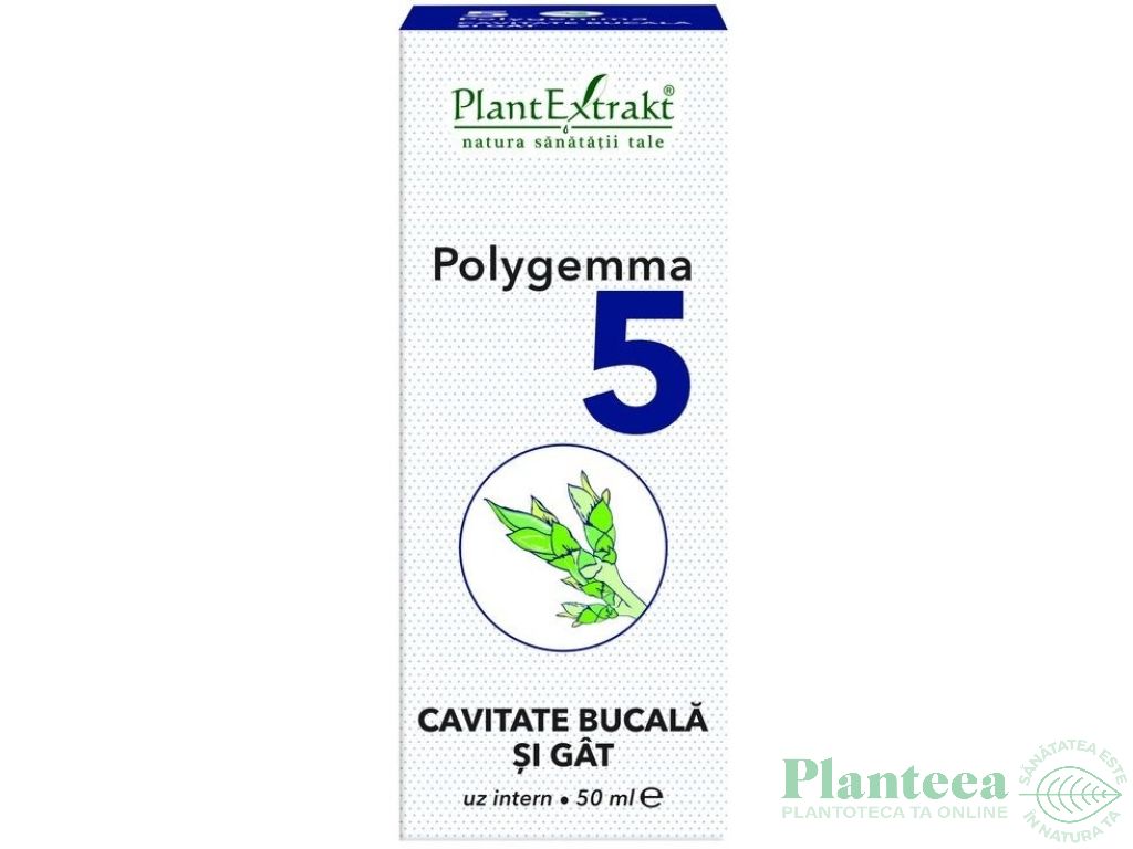 Polygemma 5 cavitate bucala si gat 50ml - PLANTEXTRAKT