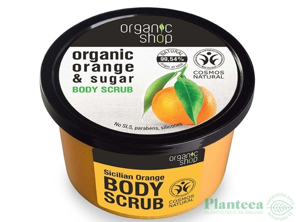 Scrub corp zahar portocale 250ml - ORGANIC SHOP