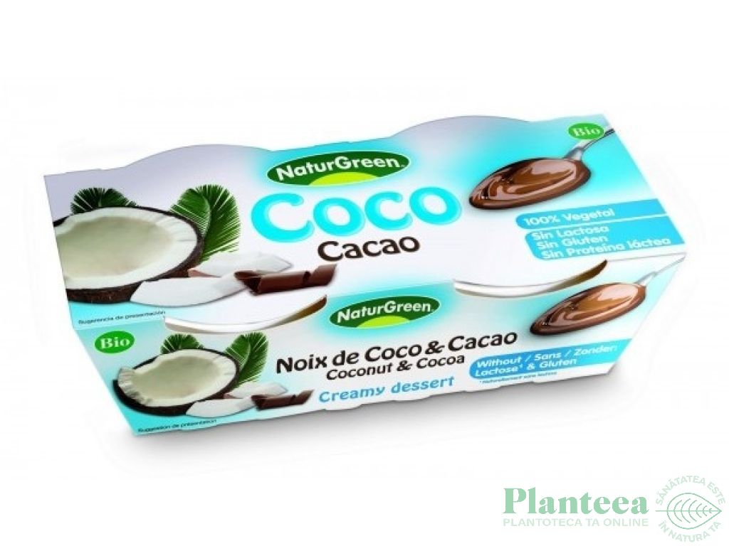 Desert crema cocos cacao eco 2x125g - NATURGREEN