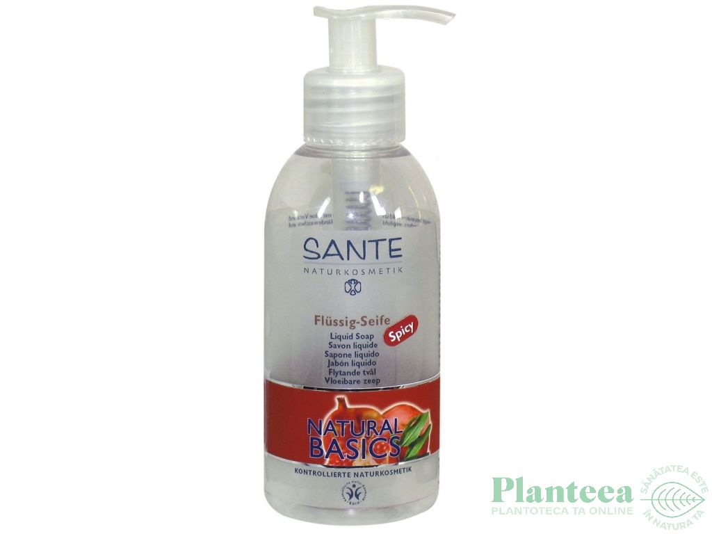 Sapun lichid condimentat Natural Basics 200ml - SANTE