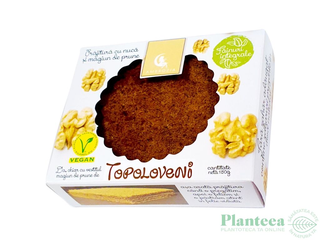 Prajitura vegana nuca magiun prune Topoloveni 150g - AMBROZIA