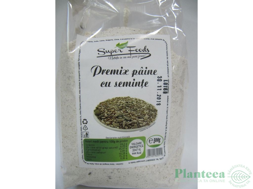 Premix paine seminte 500g - SUPERFOODS