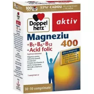 Pachet Magneziu 400mg B1 B6 B12 acid folic 30+10cp - DOPPEL HERZ