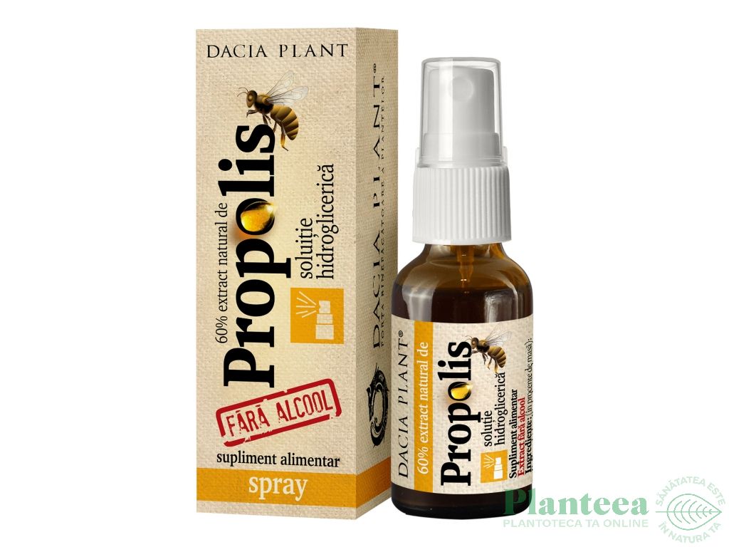 Spray tinctura propolis fara alcool 20ml - DACIA PLANT