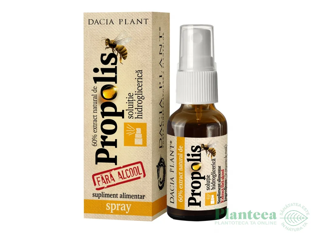 Tinctura propolis fara alcool spray 20ml - DACIA PLANT