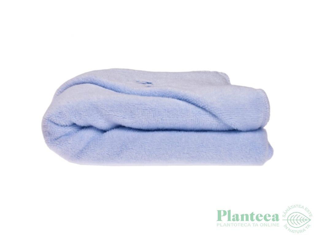 Prosop frotir bambus bleu personalizare Baby 85x85cm 1b - PATURICA FERMECATA