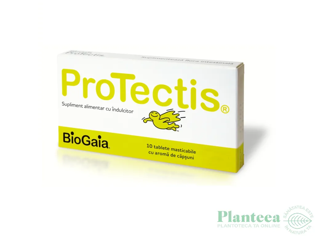 Probiotice masticabile aroma capsuni Protectis 10cp - BIOGAIA
