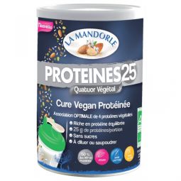 Pulbere proteica mix vegana Proteines25 eco 230g - LA MANDORLE