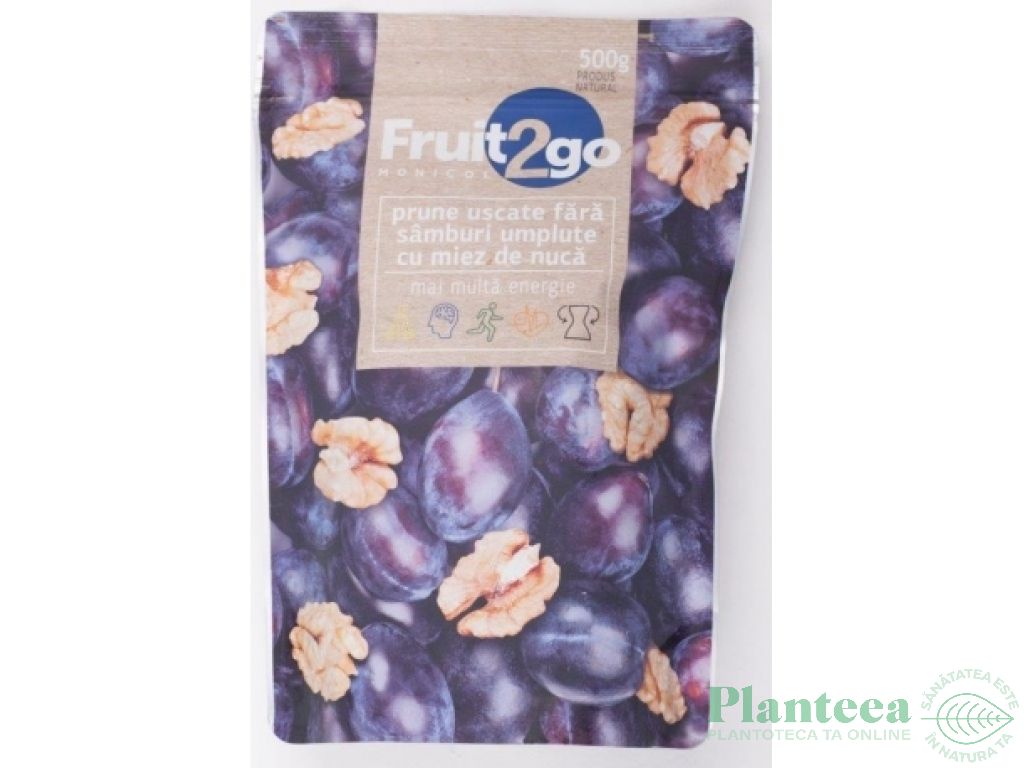 Prune uscate umplute cu nuca 500g - FRUIT2GO