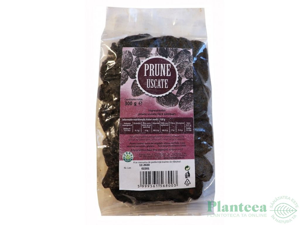 Prune uscate fara samburi 300g - HERBAL SANA