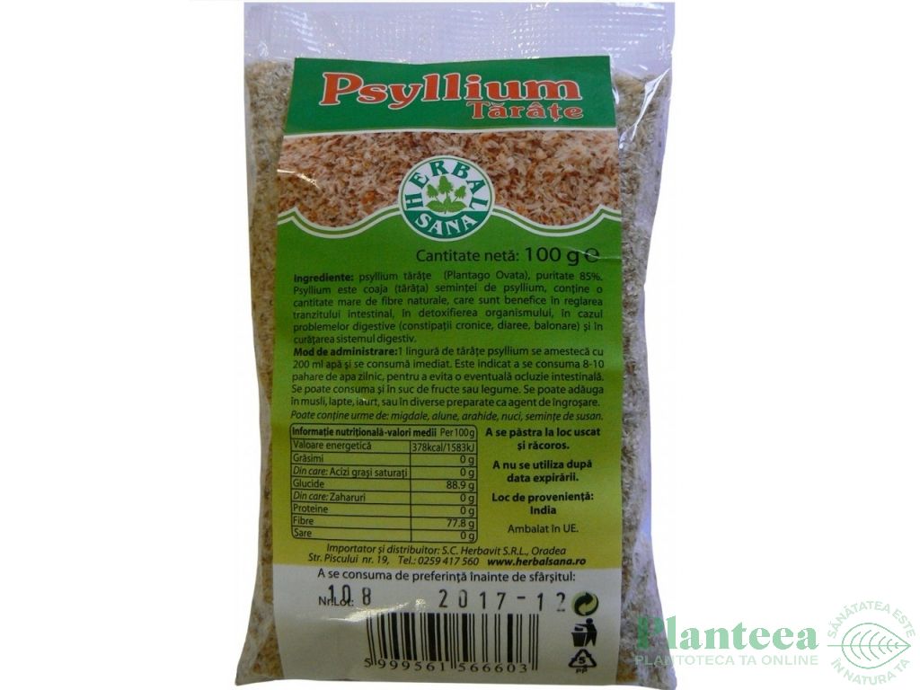 Tarate psyllium 100g - HERBAL SANA