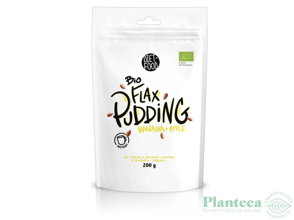 Budinca instant seminte in banane mere eco 200g - DIET FOOD