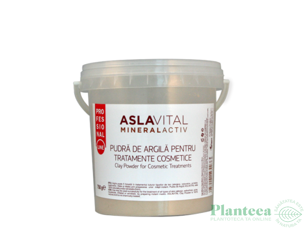 Argila pudra tratamente cosmetice 750g - ASLAVITAL MINERALACTIV