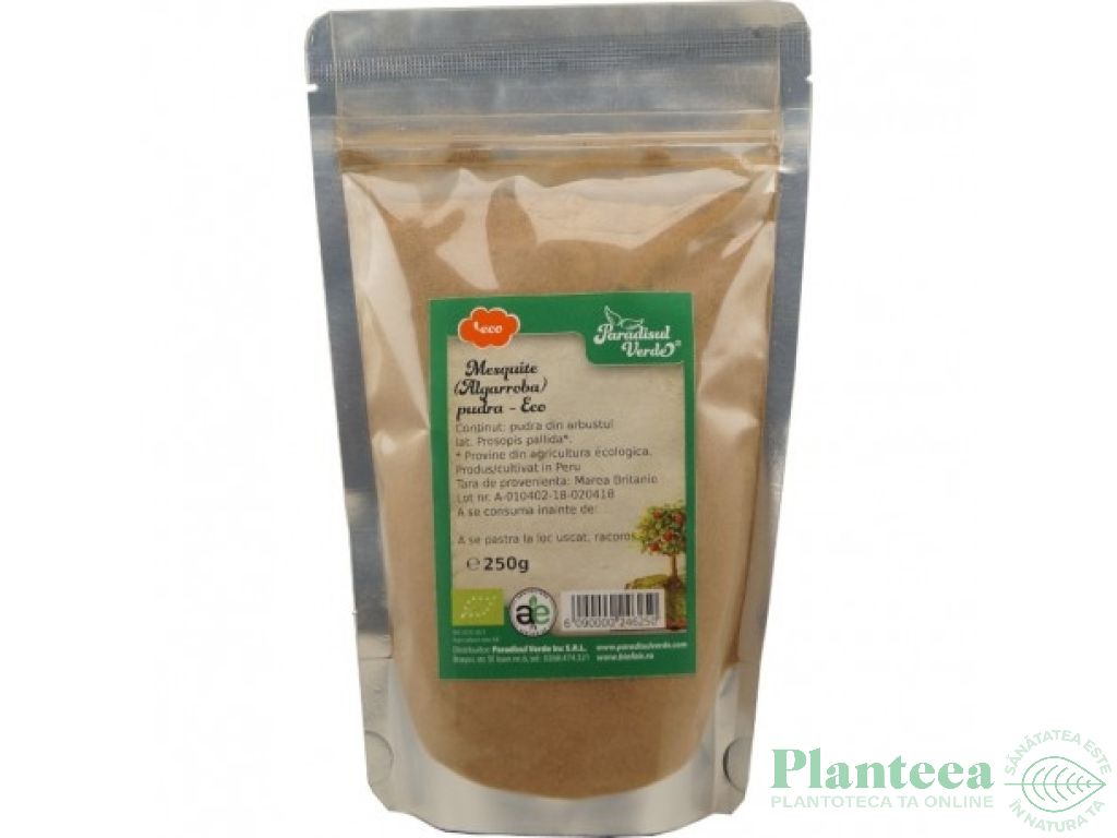 Pulbere mesquite [algarroba] eco 250g - PARADISUL VERDE