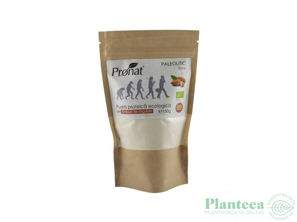 Pulbere proteica samburi migdale Paleo eco 150g - PRONAT