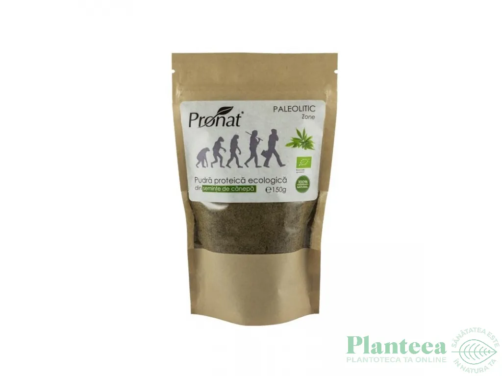 Pulbere proteica seminte canepa Paleo eco 150g - PRONAT