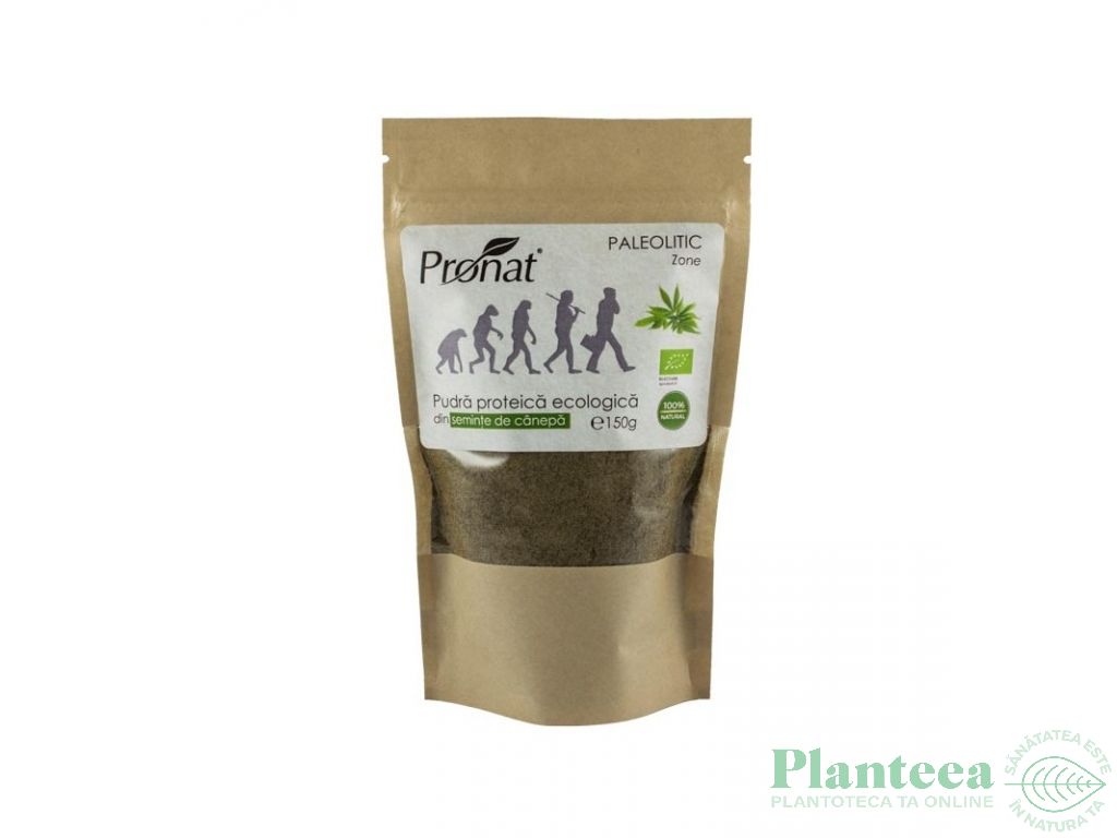 Pulbere proteica seminte canepa Paleo eco 150g - PRONAT