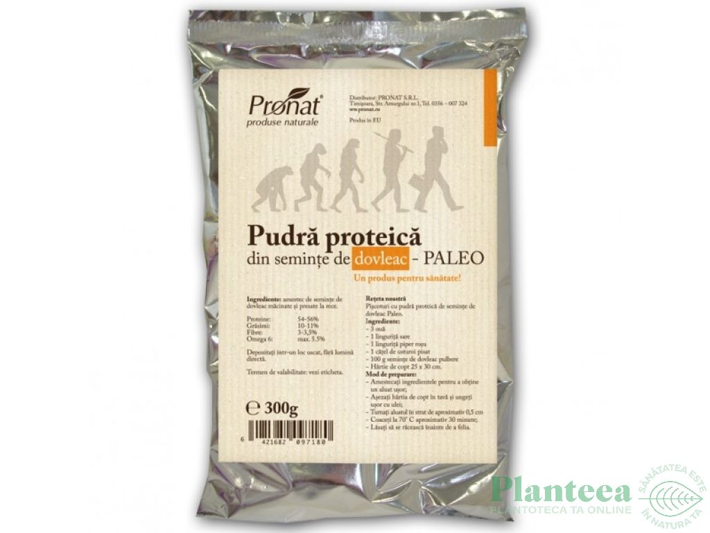 Pulbere proteica seminte dovleac Paleo 300g - PRONAT