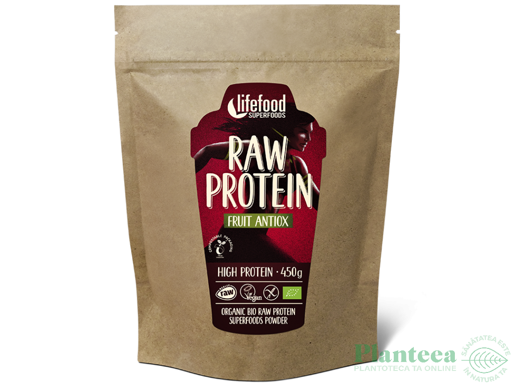Pulbere proteica mix raw vegan Fruit Antiox eco 450g - LIFEFOOD