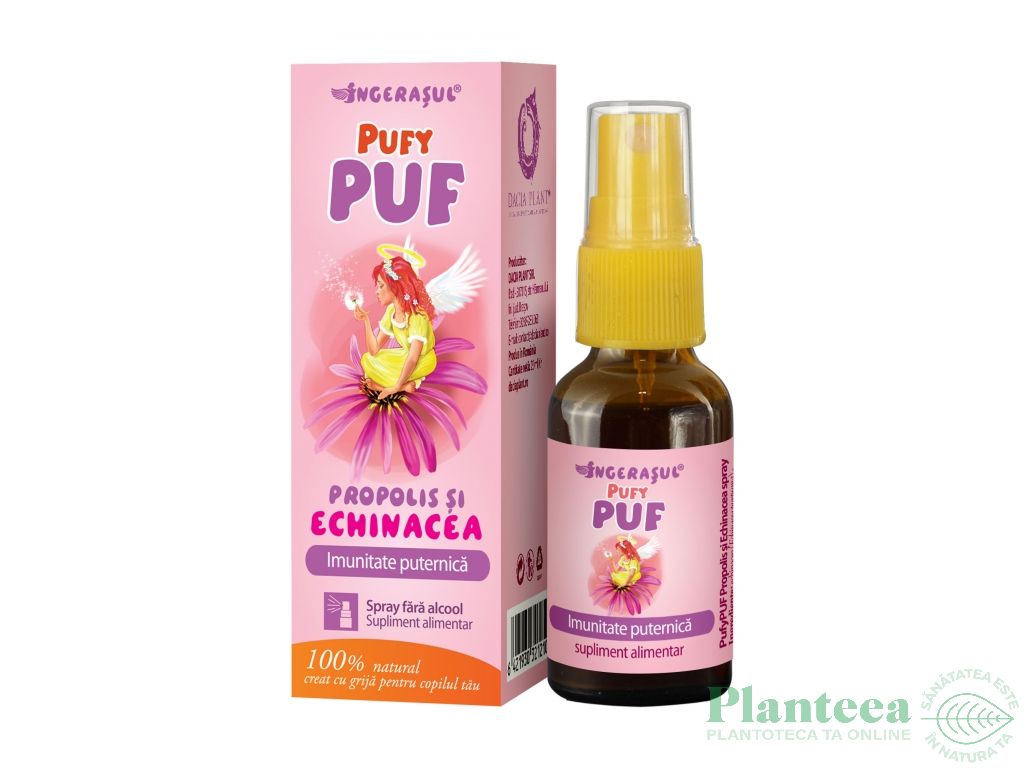 Spray tinctura propolis echinaceea fara alcool Pufy Puf 20ml - DACIA PLANT