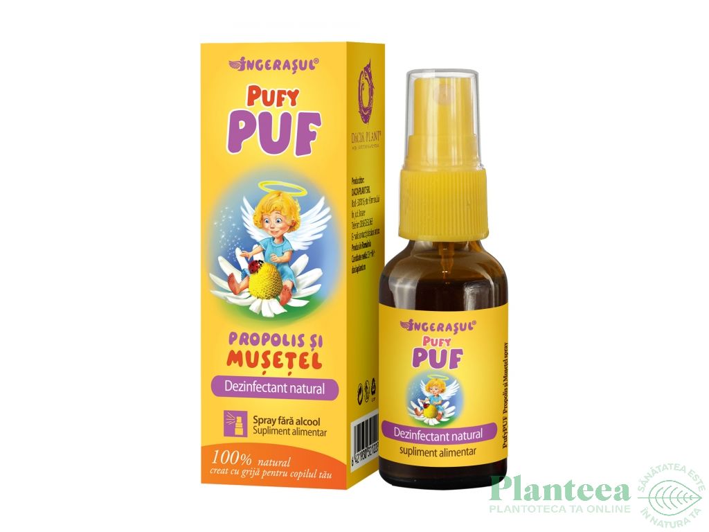 Spray tinctura propolis musetel fara alcool Pufy Puf 20ml - DACIA PLANT