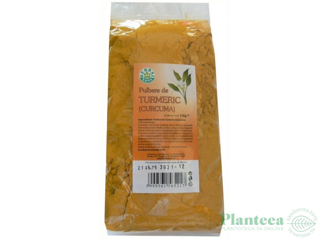 Condiment turmeric macinat 1kg - HERBAL SANA