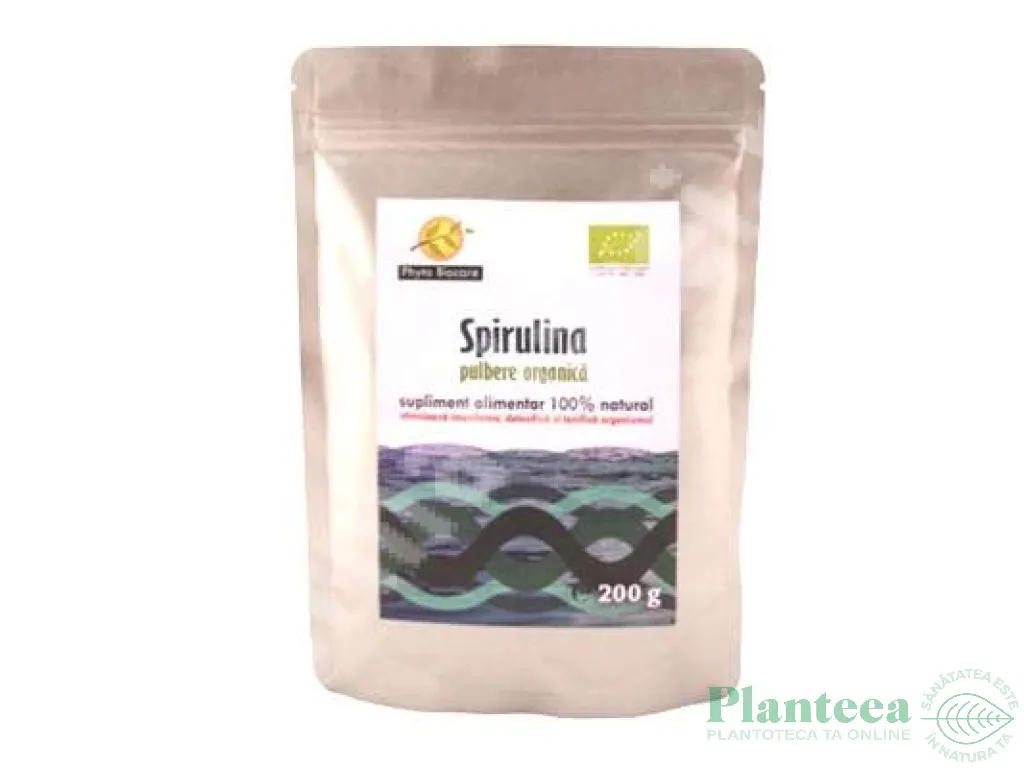 Pulbere spirulina eco 200g - PHYTO BIOCARE
