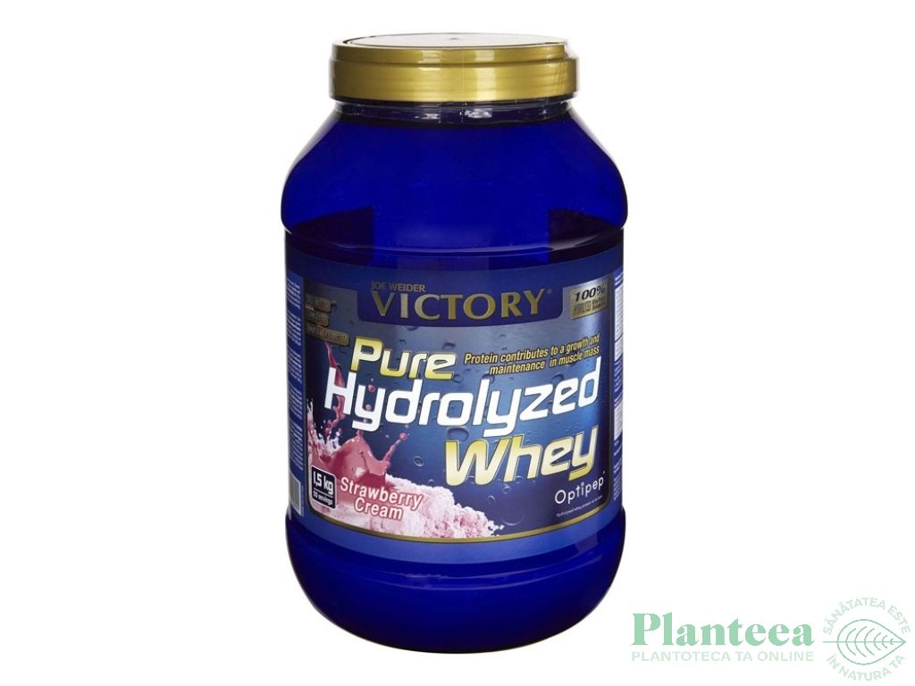 Pulbere proteica zer pur hidrolizat capsuni 1,5kg - VICTORY ENDURANCE