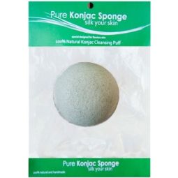 Burete konjac argila verde pt ten acneic 8cm - PURE KONJAC SPONGE