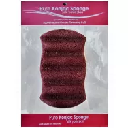 Burete konjac argila rosie pt corp regenerare 13,5cm - PURE KONJAC SPONGE