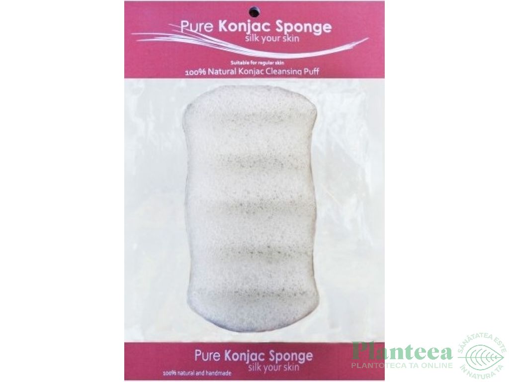 Burete konjac fibre vegetale pt familie 13,5cm - PURE KONJAC SPONGE