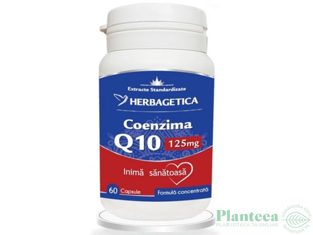 Coenzima Q10 125mg 60cps - HERBAGETICA