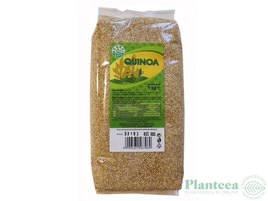 Quinoa alba boabe 1kg - HERBAL SANA