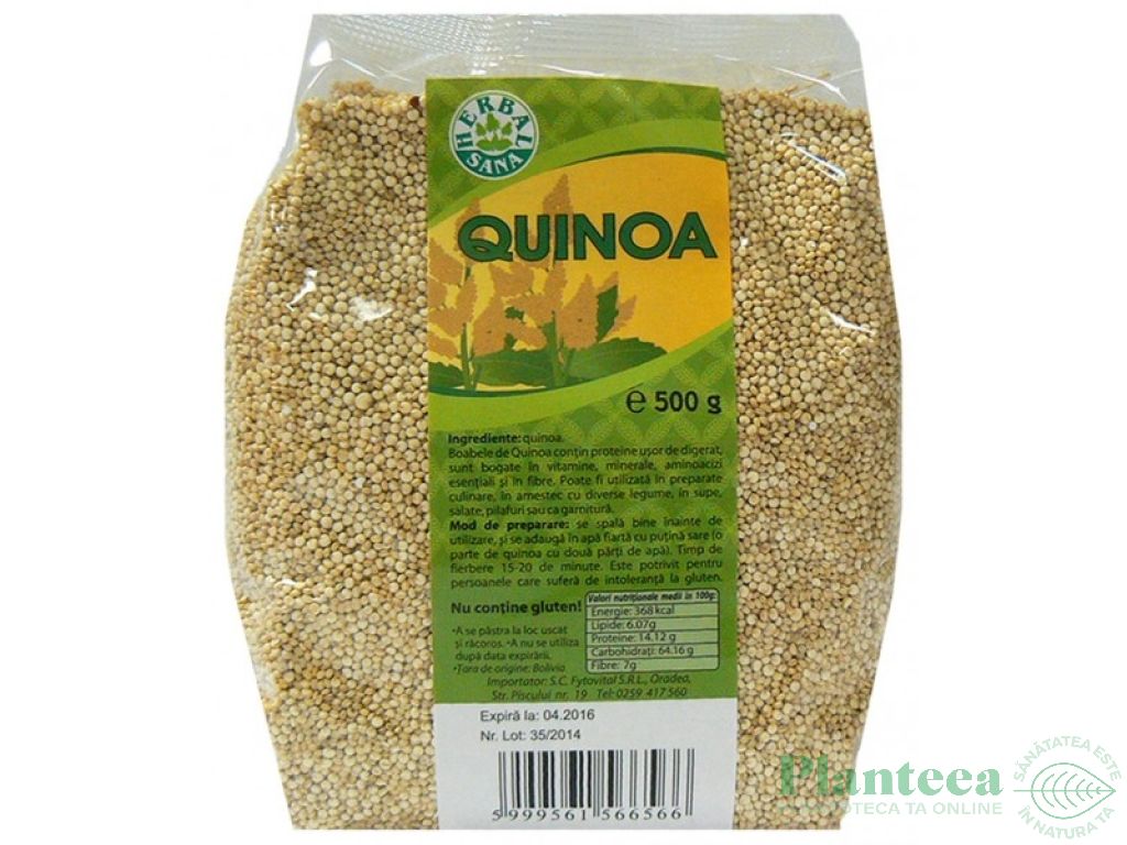 Quinoa alba boabe 500g - HERBAL SANA