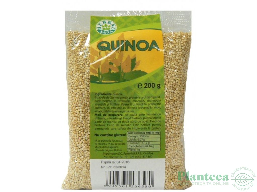 Quinoa alba boabe 200g - HERBAL SANA