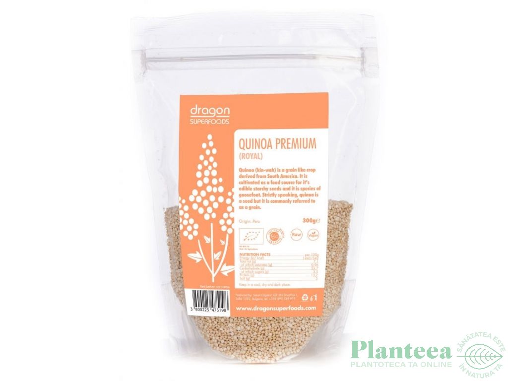 Quinoa royal premium boabe bio 300g - DRAGON SUPERFOODS