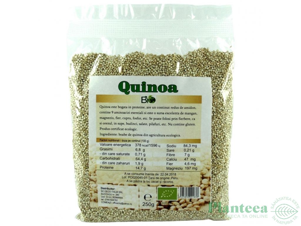 Quinoa alba boabe eco 250g - DECO ITALIA