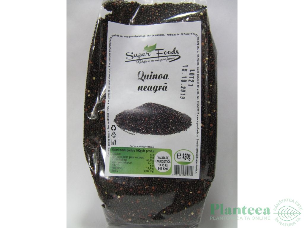 Quinoa neagra boabe 250g - SUPERFOODS