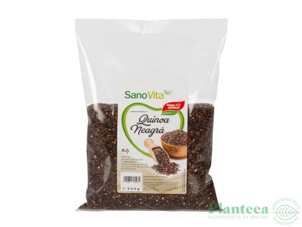 Quinoa neagra boabe 500g - SANOVITA